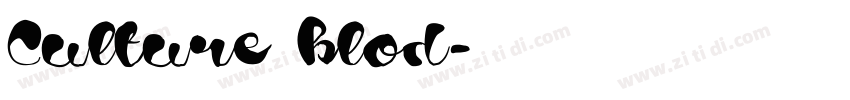 Culture blod字体转换